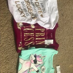 3t Unicorn Princess Shirt Bundle